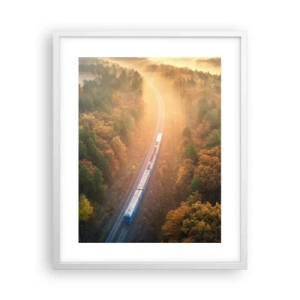 Poster in cornice bianca - Viaggio autunnale - 40x50 cm