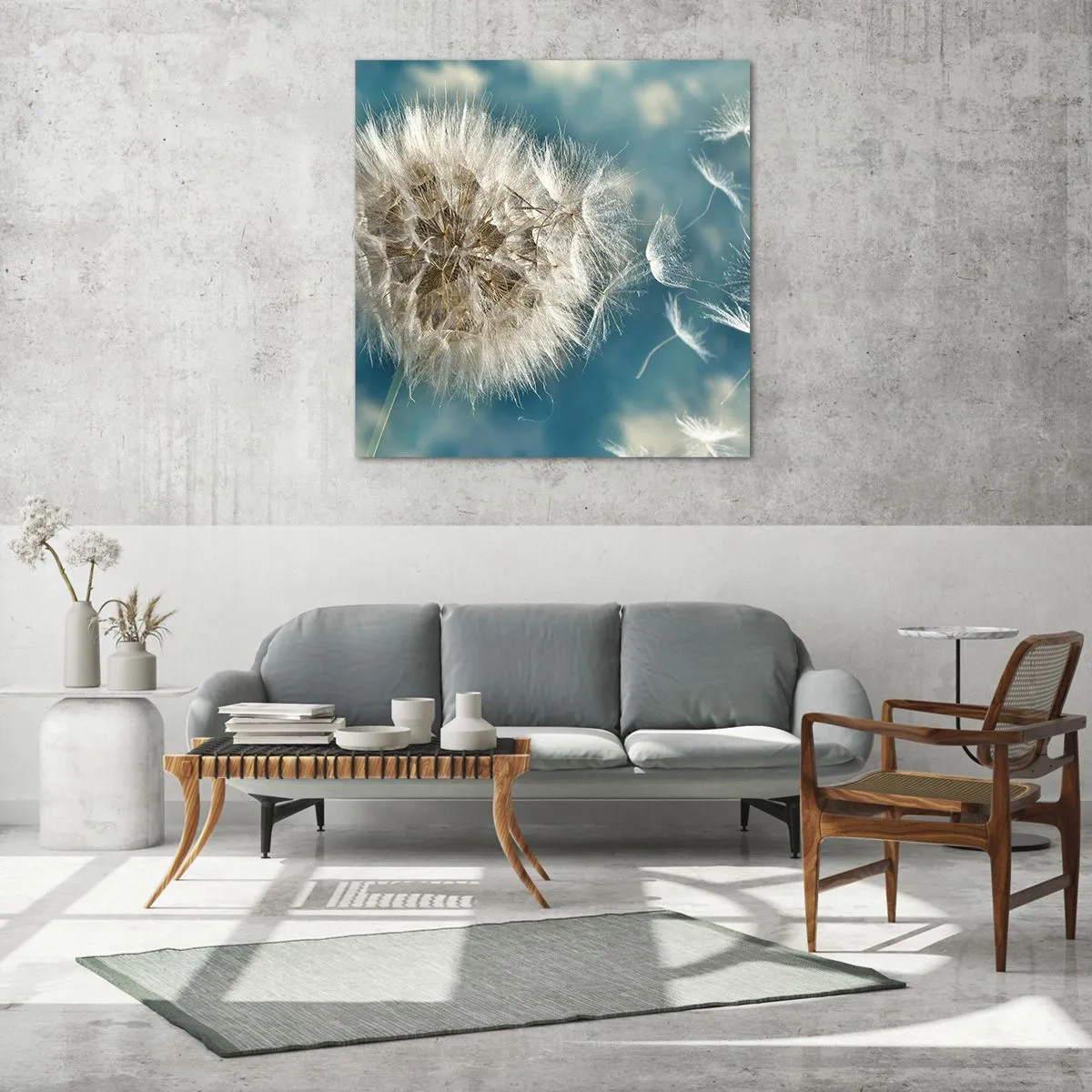 Quadro su vetro - Il respiro dell'angelo - 50x50 cm