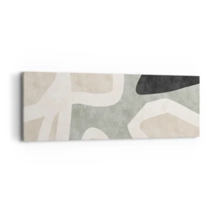 Quadro su tela - Stampe su Tela - Composizione con motivi in nero - 90x30 cm