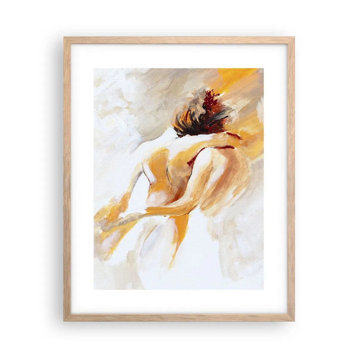 Poster in cornice rovere chiaro - Nel cielo dell'intimità - 40x50 cm