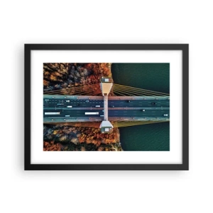 Poster in cornice nera - Oltre il fiume, oltre il bosco - 40x30 cm