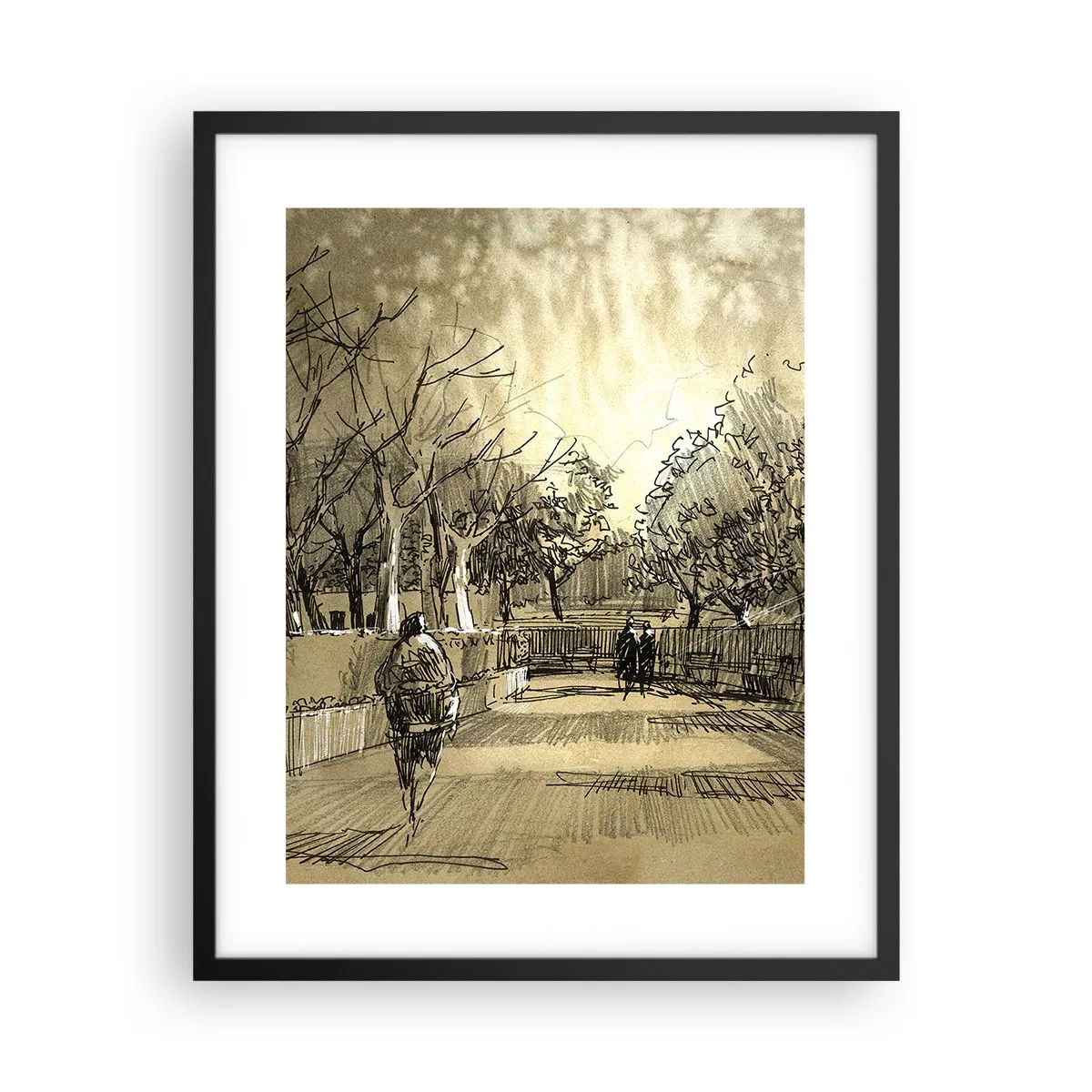 Poster in cornice nera - Attimo fermato con la penna - 40x50 cm