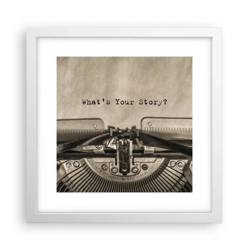 Poster in cornice bianca - Rispondimi - 30x30 cm