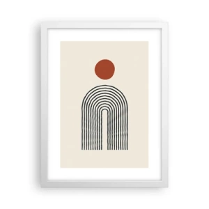 Poster in cornice bianca - Magnetismo di forme e colori - 30x40 cm