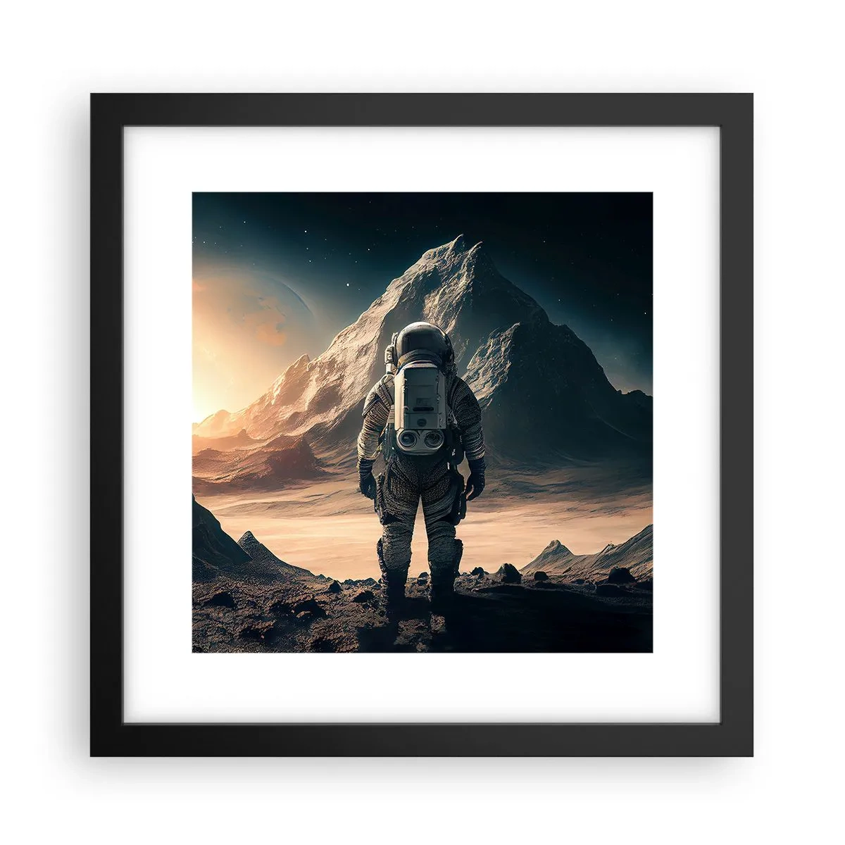 Poster in cornice nera - Nuova sfida - 30x30 cm