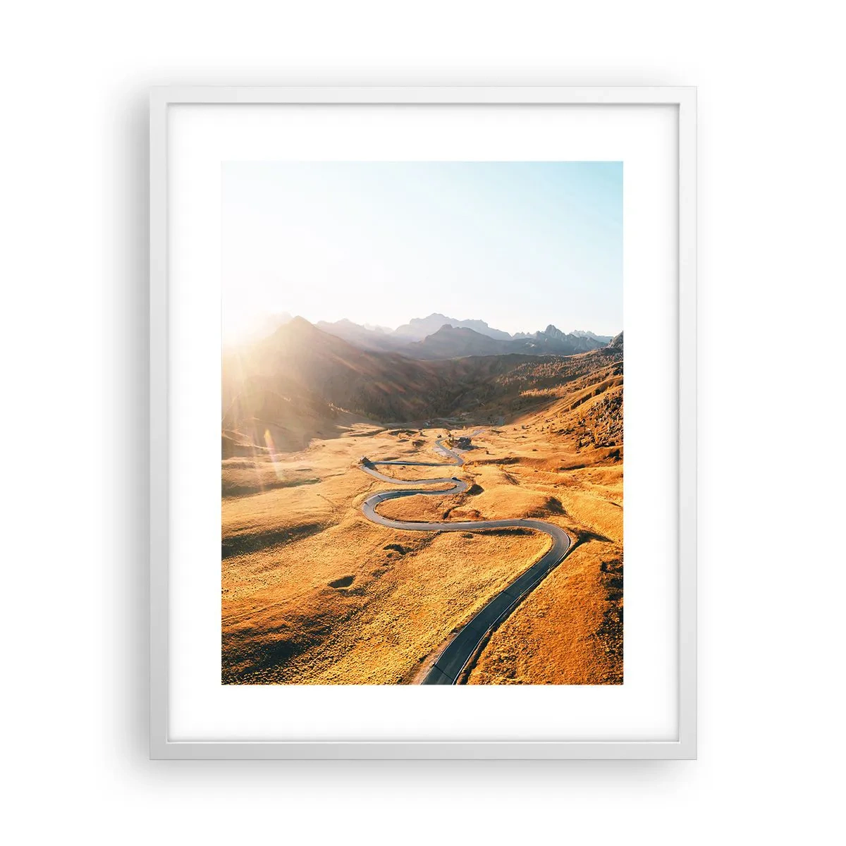 Poster in cornice bianca - Nella valle dorata - 40x50 cm