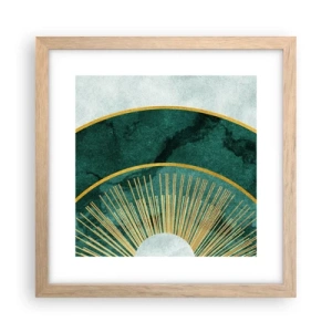 Poster in cornice rovere chiaro - Un altro sistema solare - 30x30 cm