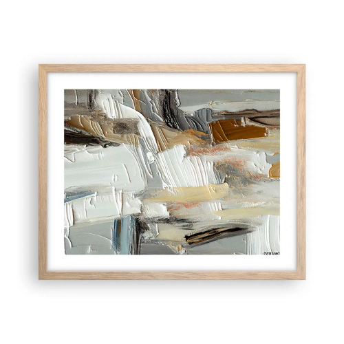 Poster in cornice rovere chiaro - Strati colorati - 50x40 cm