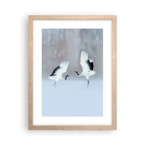 Poster in cornice rovere chiaro - Danza nella nebbia - 30x40 cm