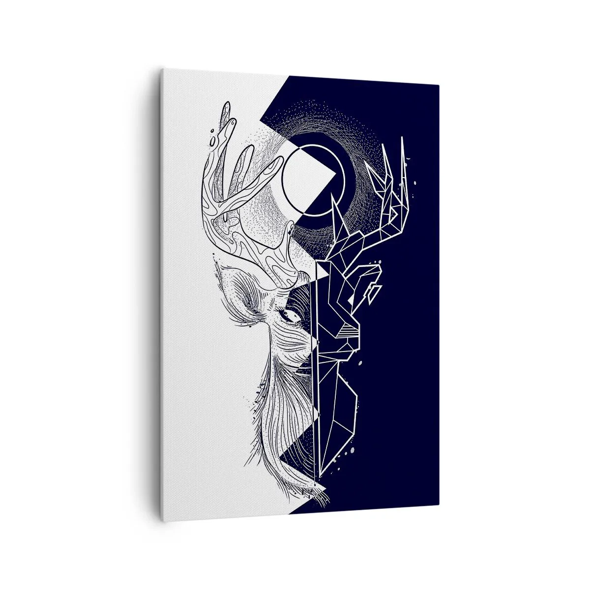 Quadro su tela - Stampe su Tela - Geometria e natura in una composizione simbolica - 70x100cm - Lotta e unità degli opposti - Decorazione murale moderna per soggiorno e camera da letto ARTTOR