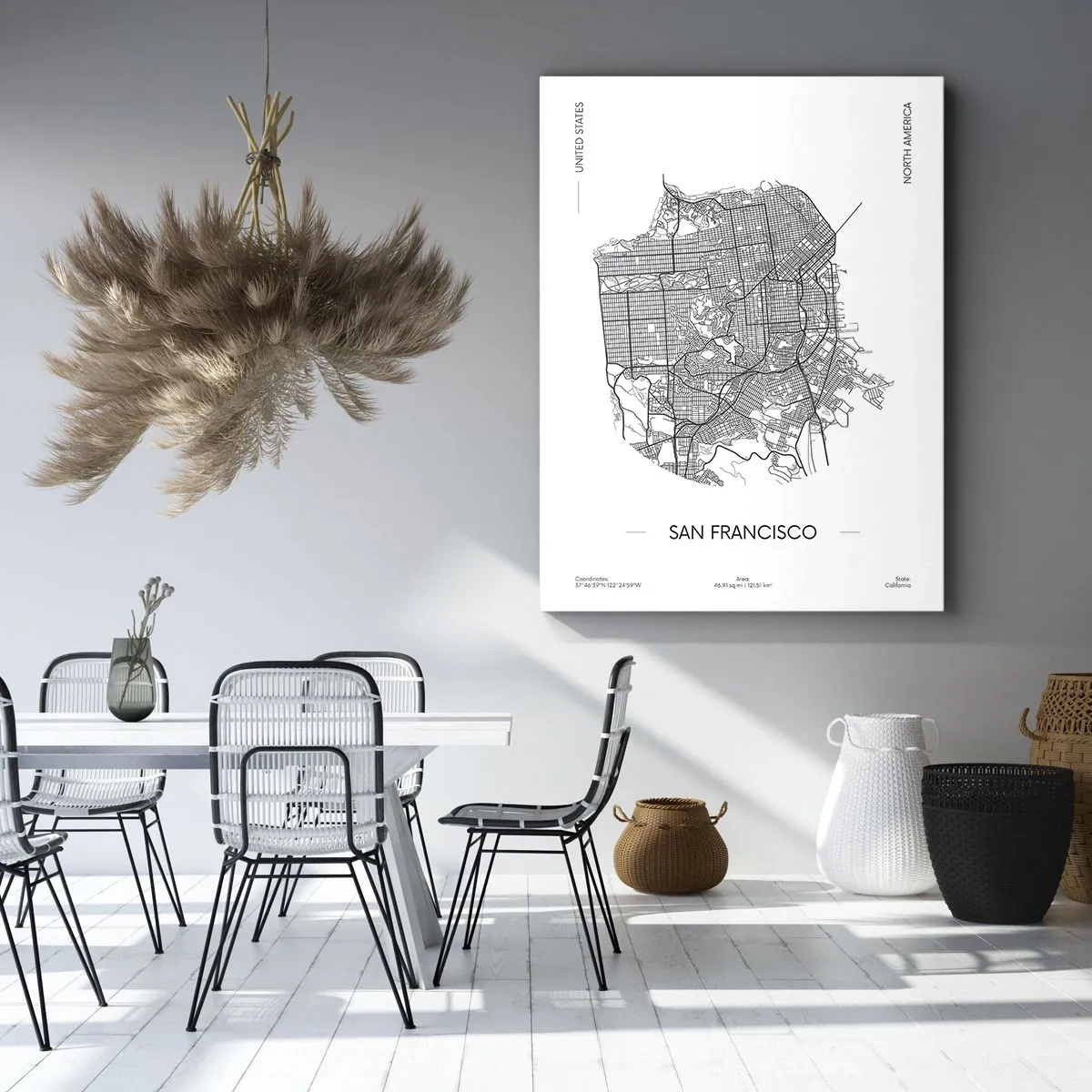 Quadro su tela - Stampe su Tela - Anatomia di San Francisco - 65x120 cm