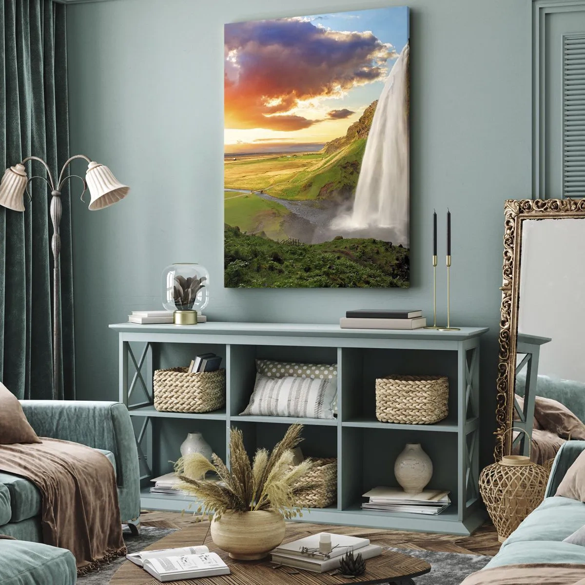 Quadro su tela - Stampe su Tela - Nel mezzo dell'estate islandese - 55x100 cm