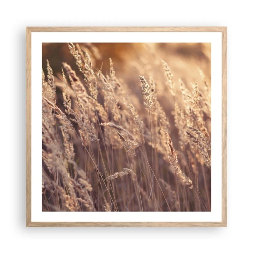 Poster in cornice rovere chiaro - Pronti a salutare l'autunno - 60x60 cm