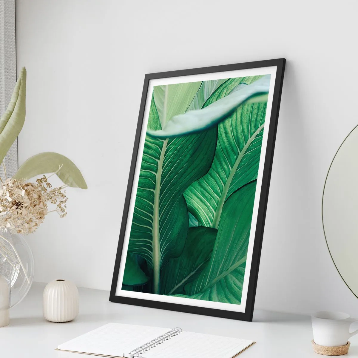 Poster in cornice nera - Una vita intensamente verde - 30x40 cm