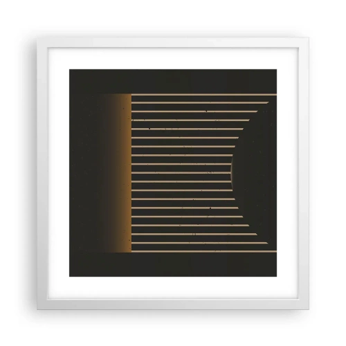 Poster in cornice bianca - Esaminare l'oscurità - 40x40 cm