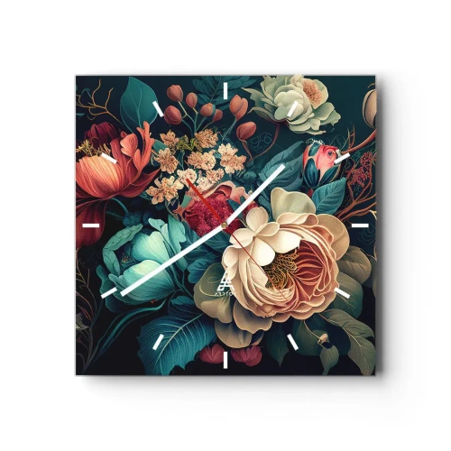 Orologio da parete - Orologio in Vetro - Il fascino del 19esimo secolo - 40x40 cm