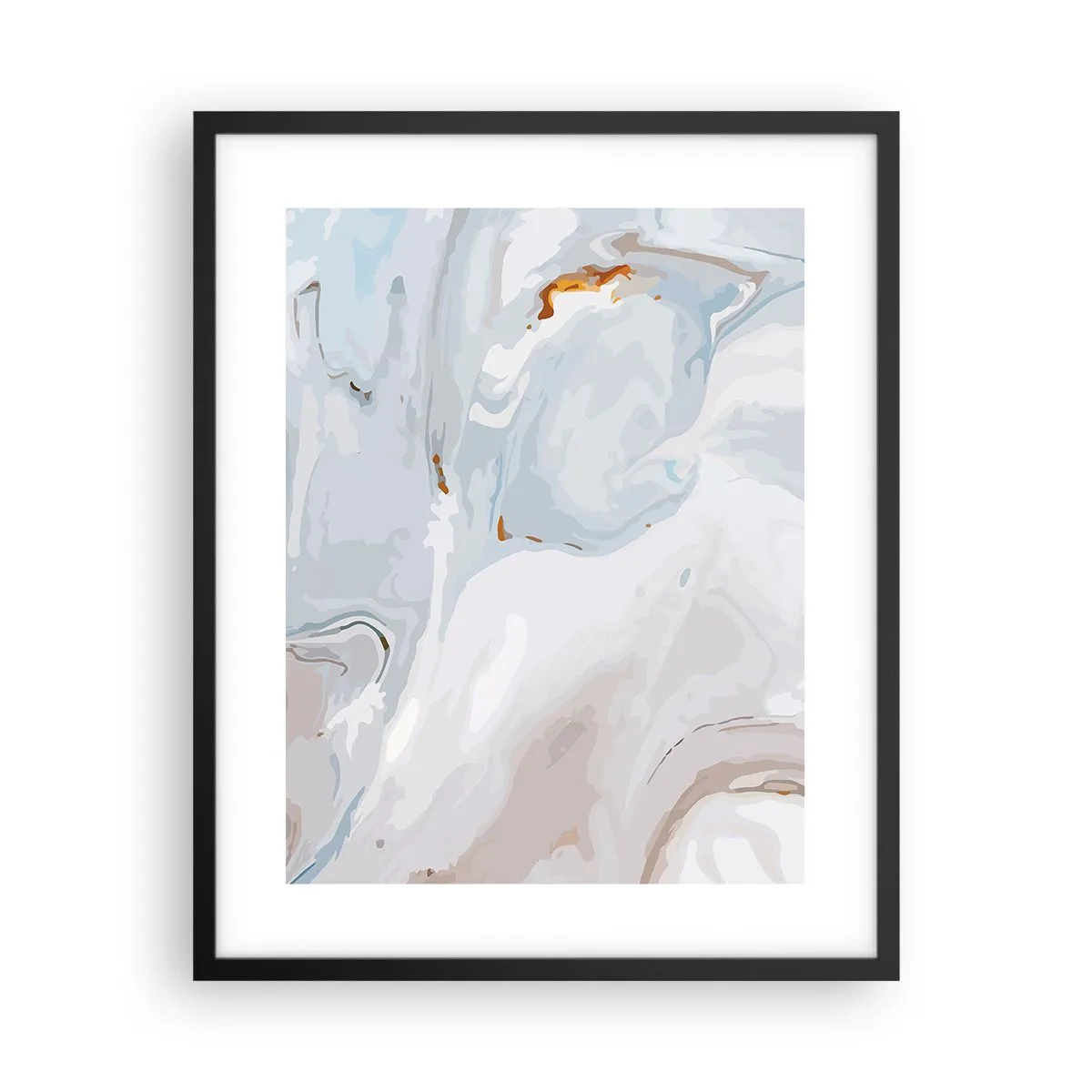 Poster in cornice nera - Bianchi sovrapposti - 40x50 cm