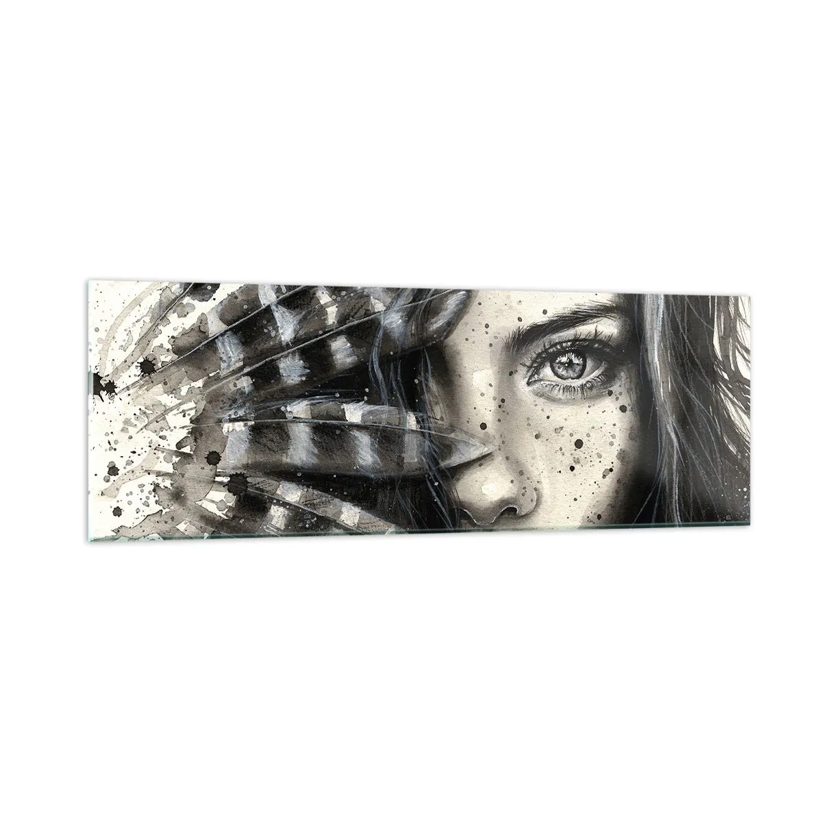 Quadro su vetro - Bellezza selvaggia - 90x30 cm