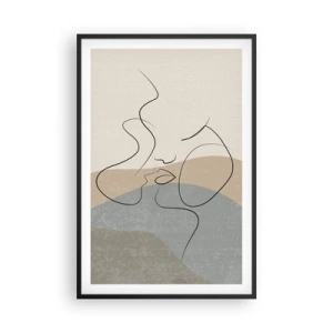 Poster in cornice nera - Come un tocco di pennello - 61x91 cm