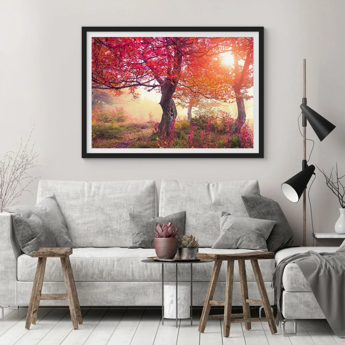 Poster in cornice nera - L'esplosione della fioritura - 50x40 cm