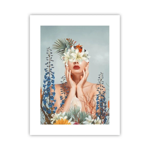 Poster - Donna - fiore - 30x40 cm