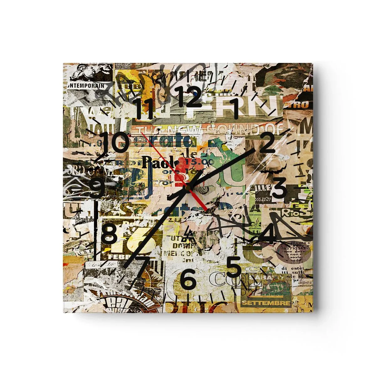 Orologio da parete - Orologio in Vetro - Qualcosa sta succedendo… - 30x30 cm