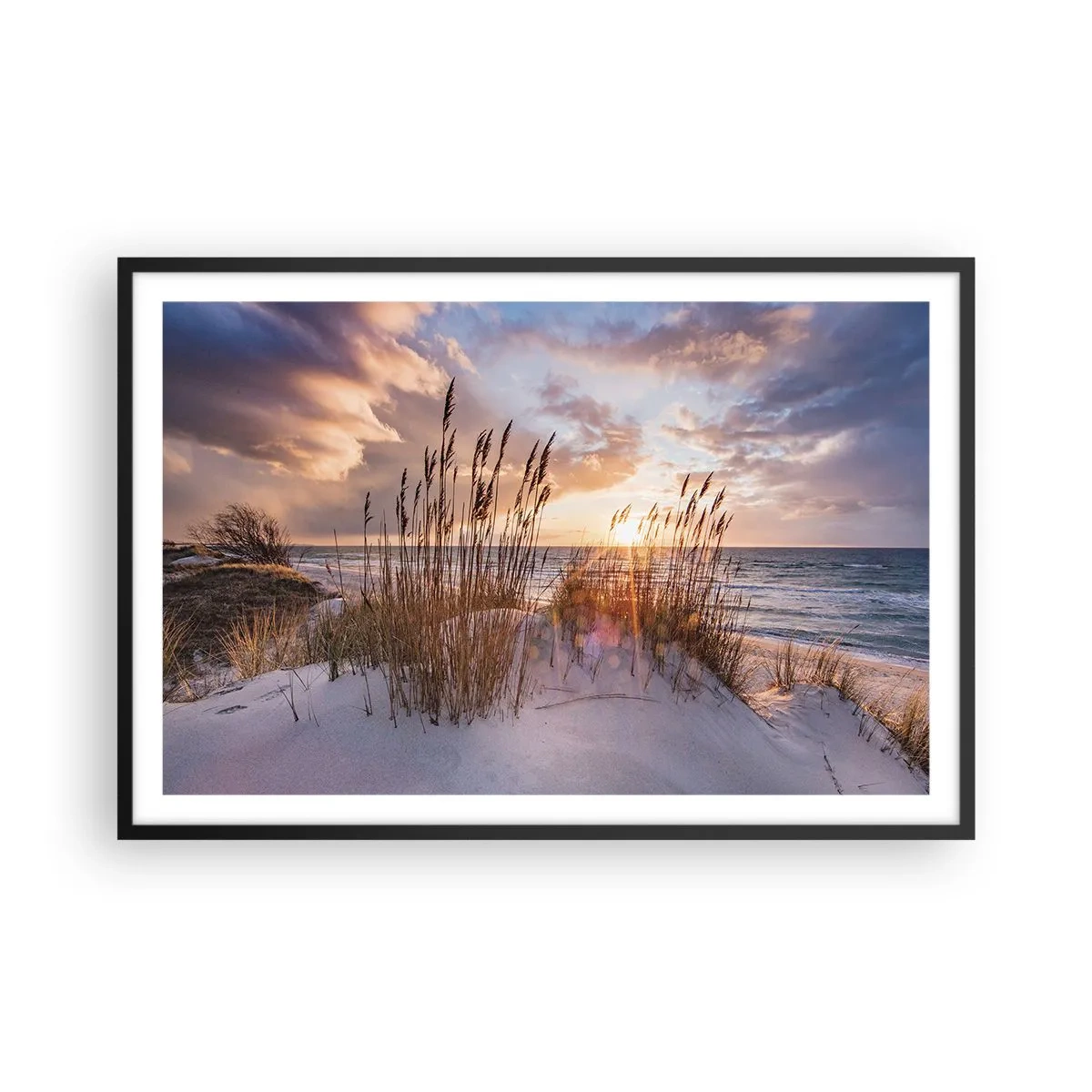 Poster in cornice nera - L'addio al sole e al vento - 91x61 cm