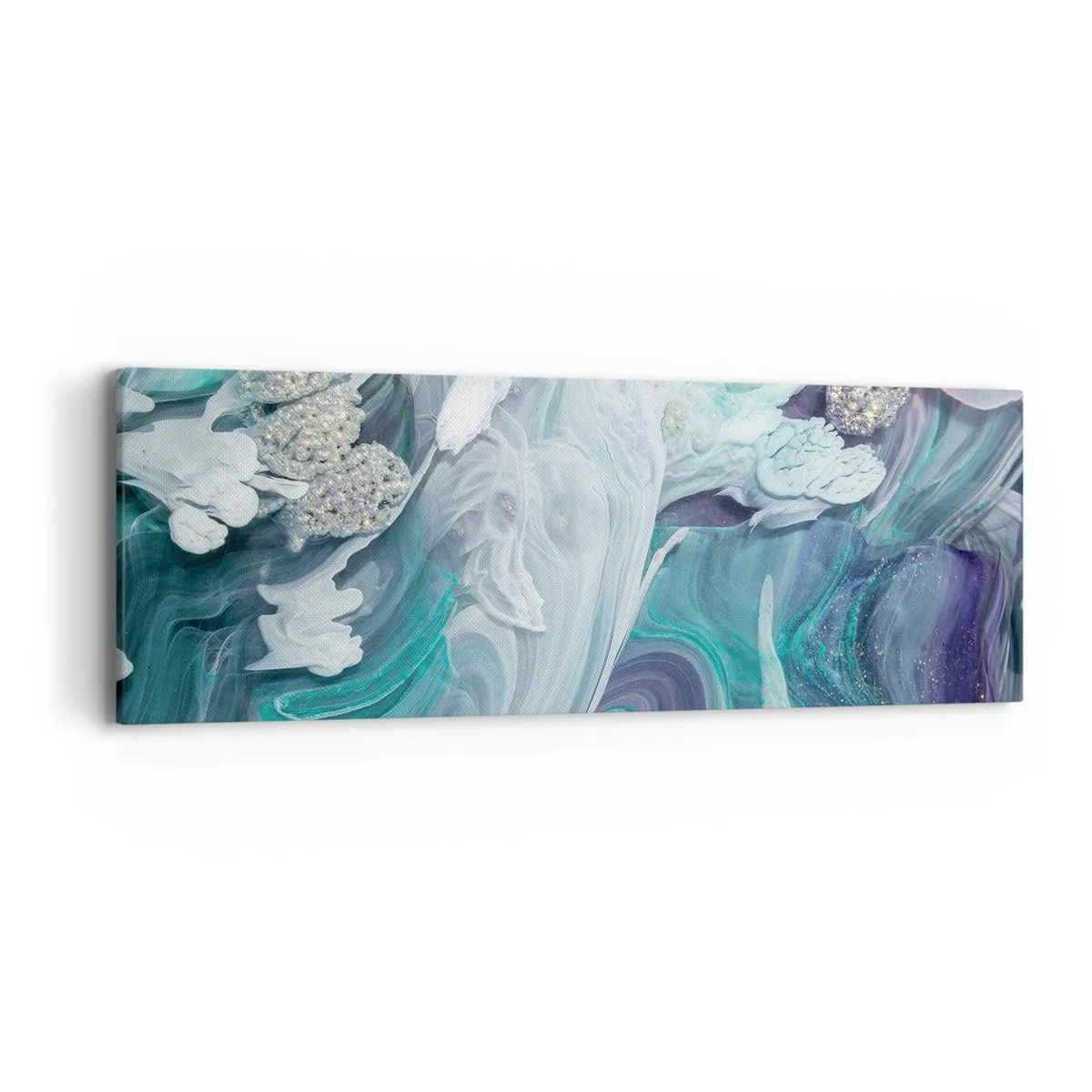 Quadro su tela - Stampe su Tela - Correnti di blu - 90x30 cm