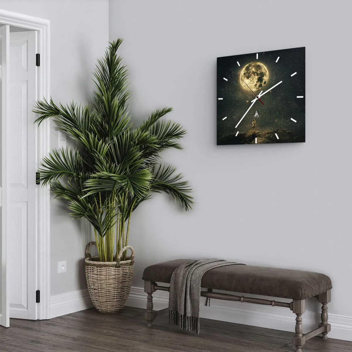Orologio da parete - Orologio in Vetro - Chi ha rubato la luna - 40x40 cm