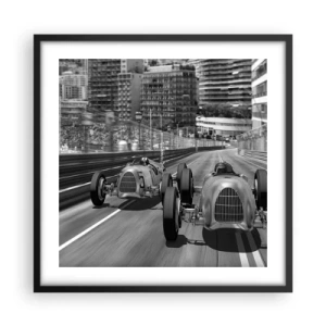 Poster in cornice nera - Tanto tempo fa a Montecarlo - 50x50 cm