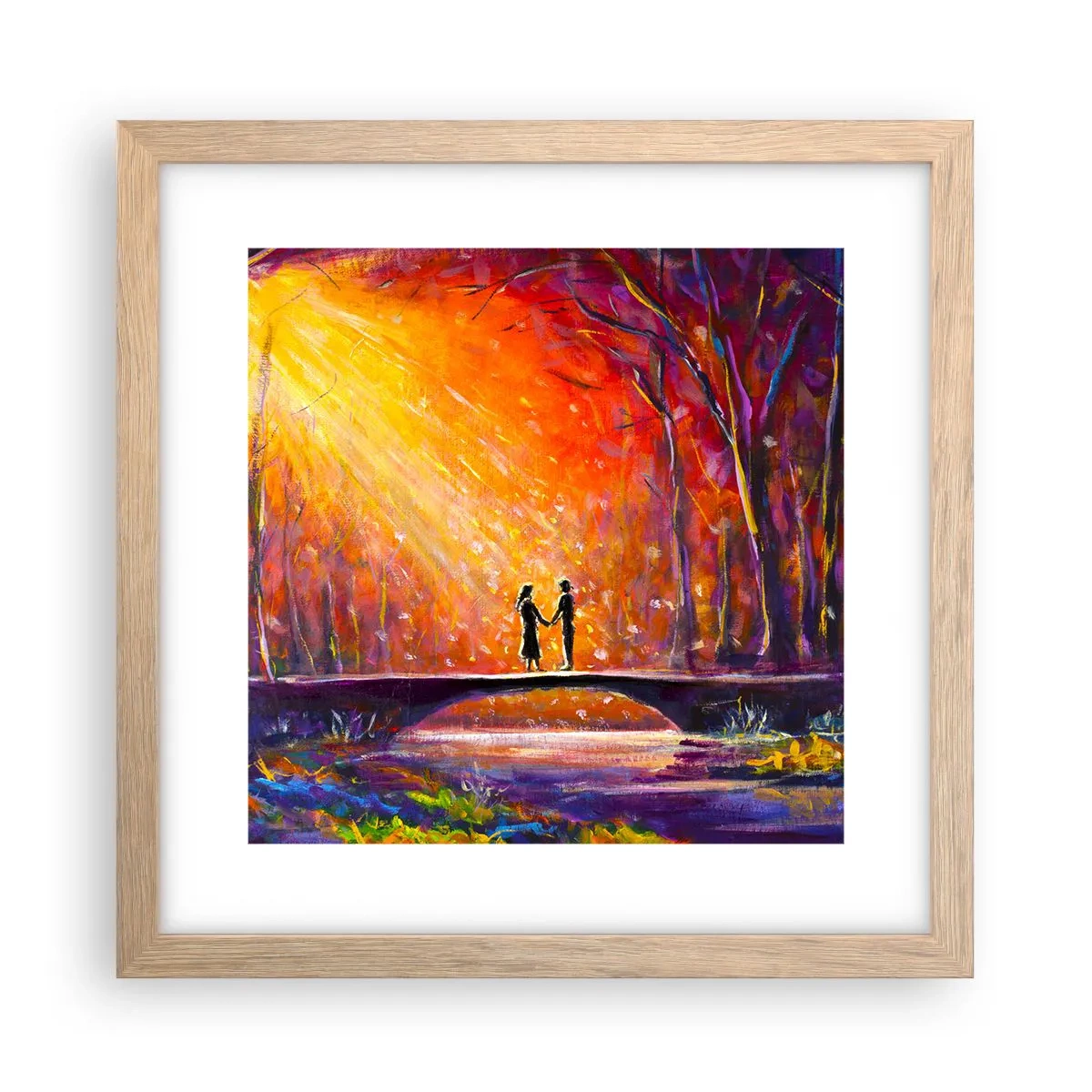 Poster in cornice rovere chiaro - Anche il cielo li ama - 30x30 cm