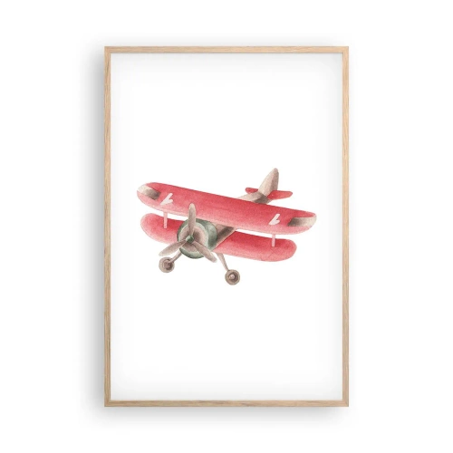 Poster in cornice rovere chiaro - Pronto a volare alto - 61x91 cm