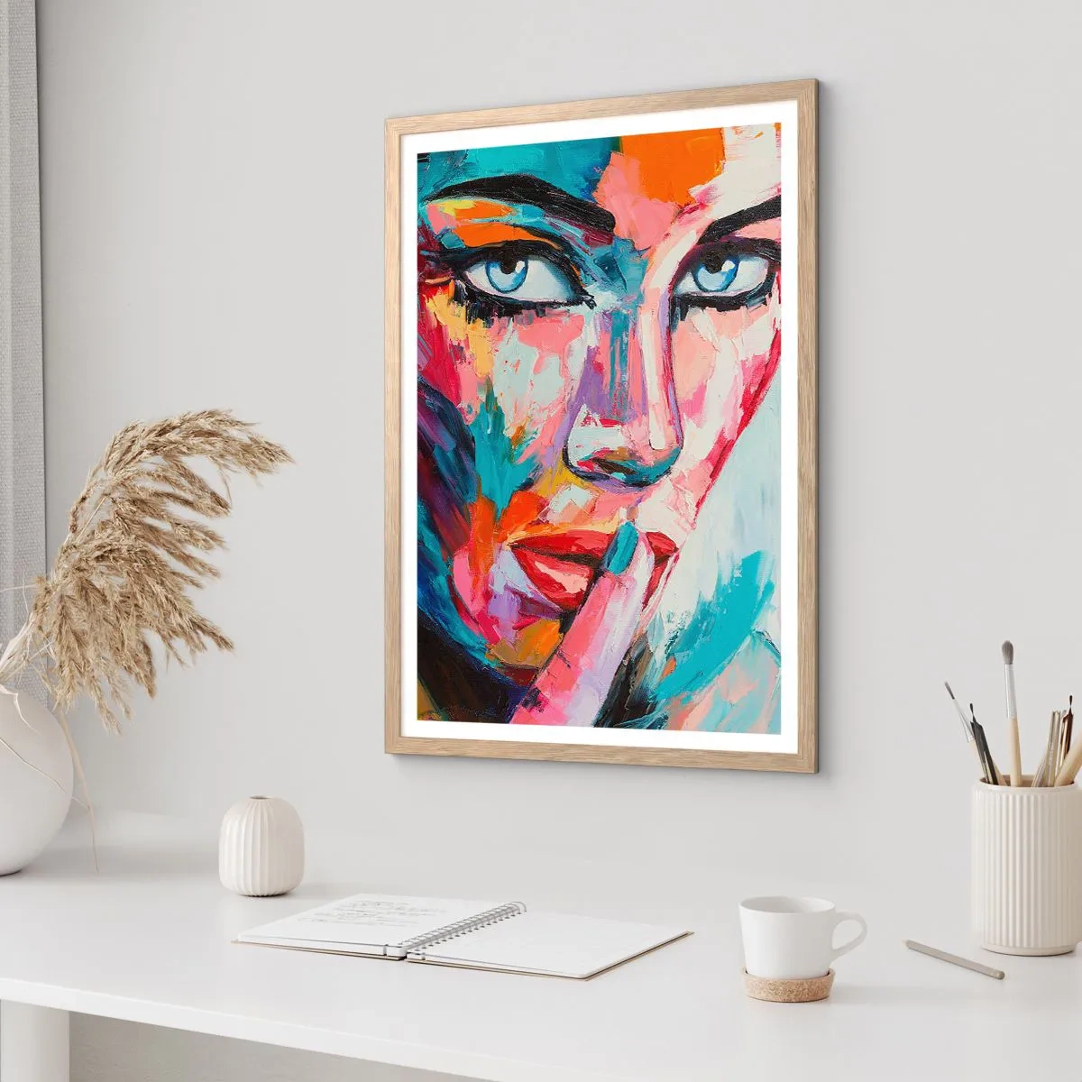 Poster in cornice rovere chiaro - Il nostro primo segreto - 50x70 cm