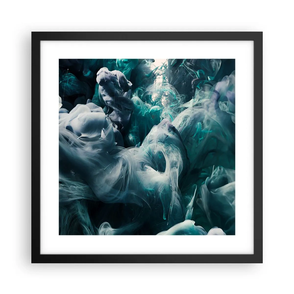 Poster in cornice nera - Il movimento dei colori - 40x40 cm