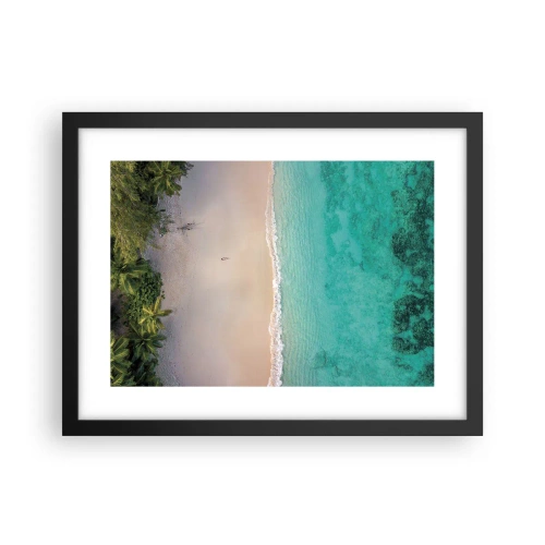 Poster in cornice nera - Spiaggia del paradiso - 40x30 cm