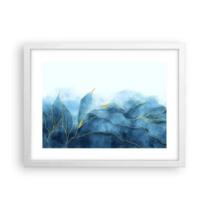 Poster in cornice bianca - Blu nell'oro - 40x30 cm