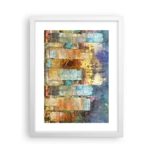 Poster in cornice bianca - Metropoli nel sole - 30x40 cm