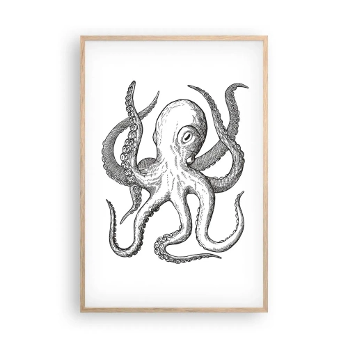 Poster in cornice rovere chiaro - Ballando con le onde - 61x91 cm