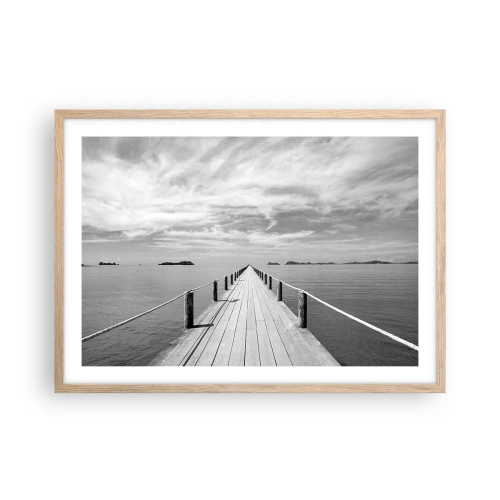 Poster in cornice rovere chiaro - Forse un viaggio... - 70x50 cm