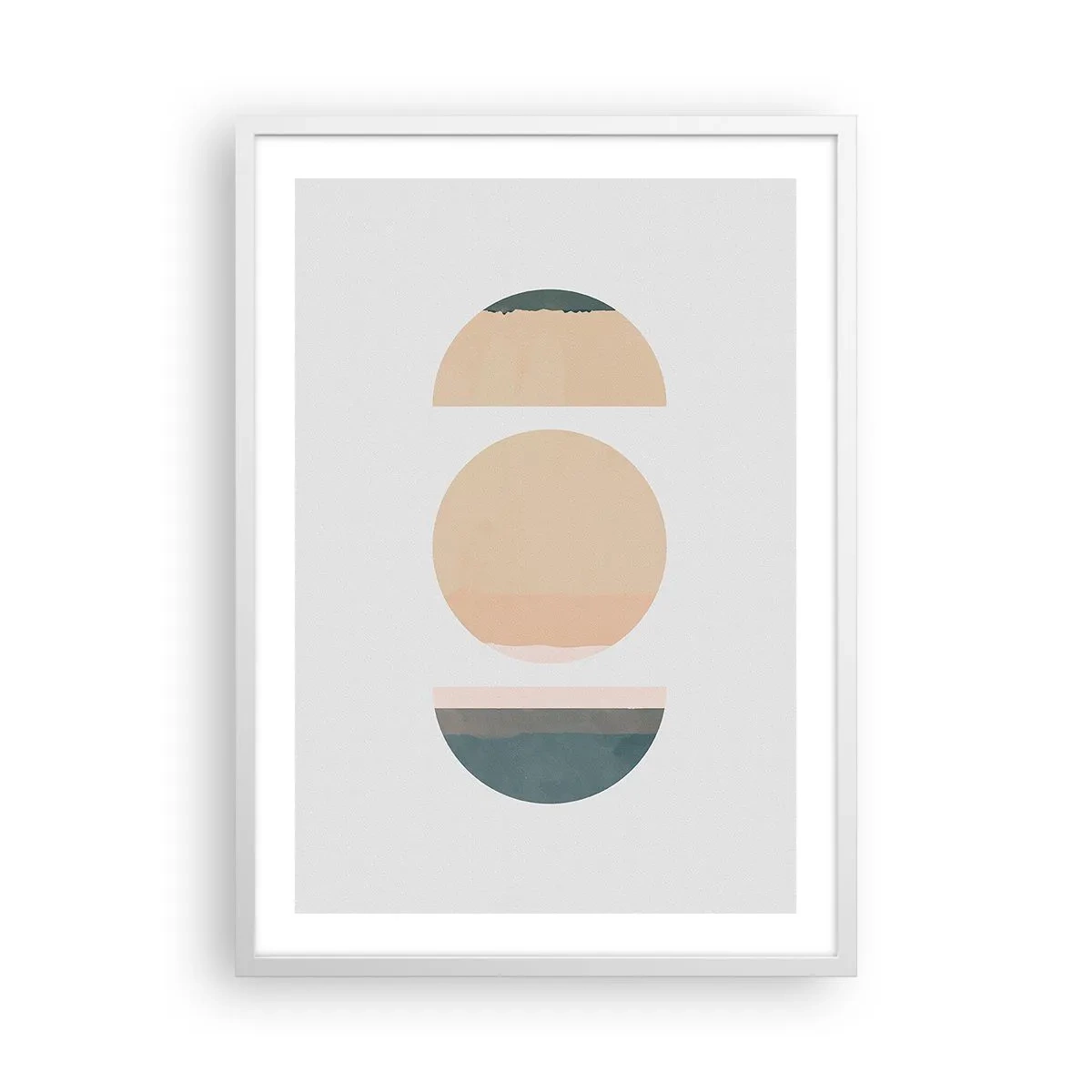 Poster in cornice bianca - Un cerchio dopo l'altro - 50x70 cm