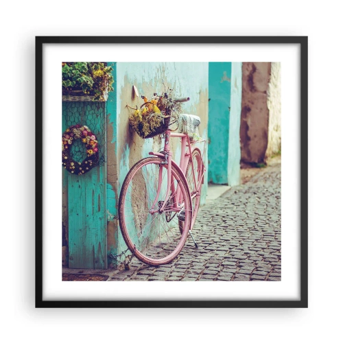 Poster in cornice nera - Torno subito - 50x50 cm