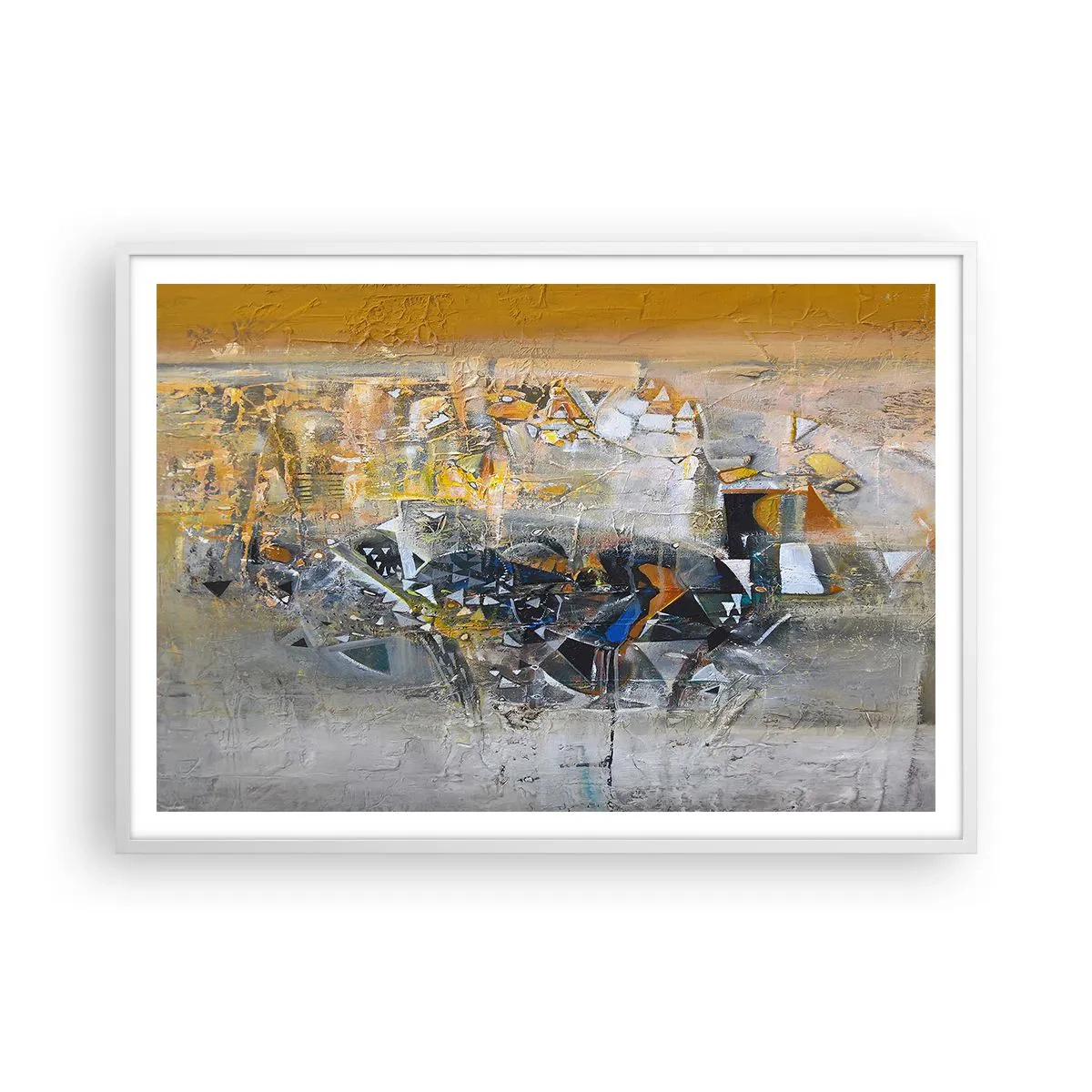 Poster in cornice bianca - Tutto andrà bene - 100x70 cm