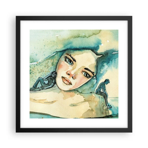 Poster in cornice nera - Am I blue? - 40x40 cm