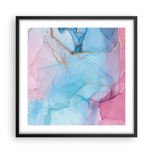 Poster in cornice nera - Incontro e compenetrazione - 50x50 cm