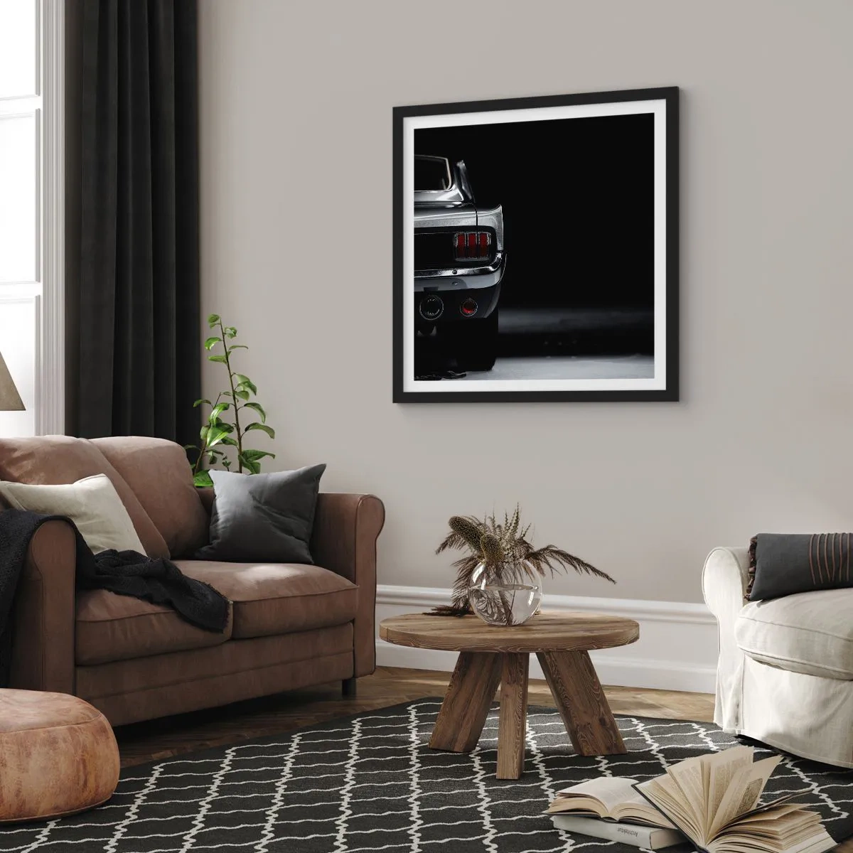 Poster in cornice nera - Il fascino del classico - 60x60 cm
