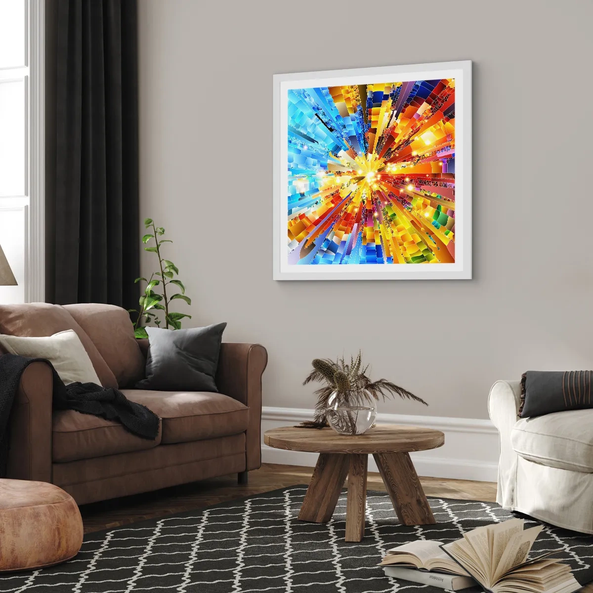Poster in cornice bianca - In medias res - 40x40 cm