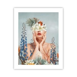 Poster - Donna - fiore - 40x50 cm