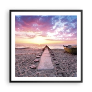 Poster in cornice nera - Un momento profondo - 60x60 cm