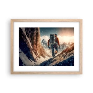 Poster in cornice rovere chiaro - Guerriero solitario - 40x30 cm