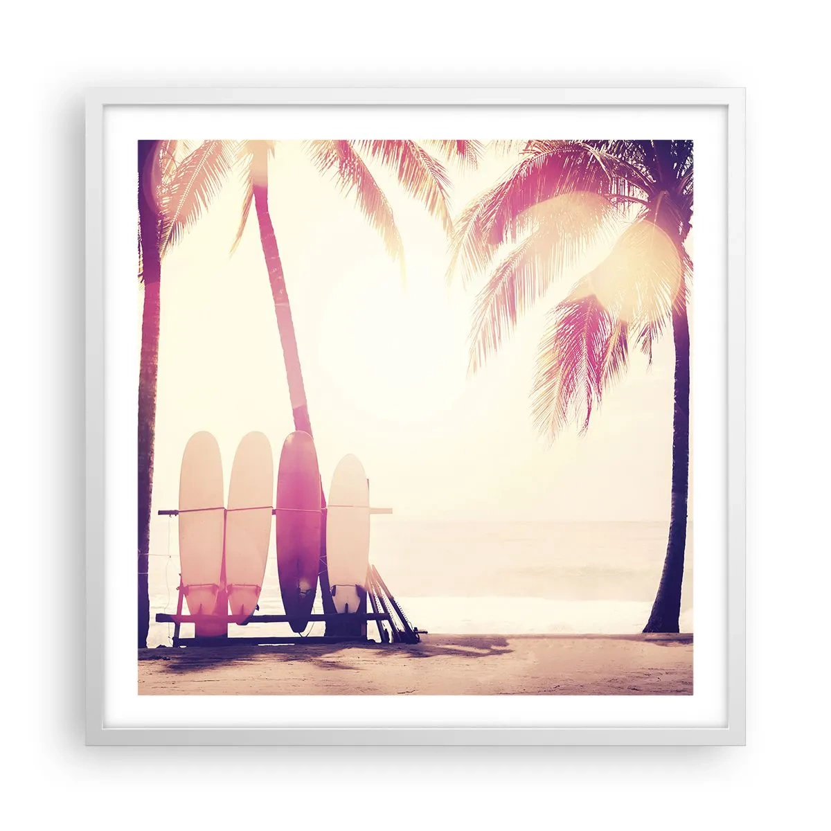 Poster in cornice bianca - Sarà un giorno fantastico - 60x60 cm